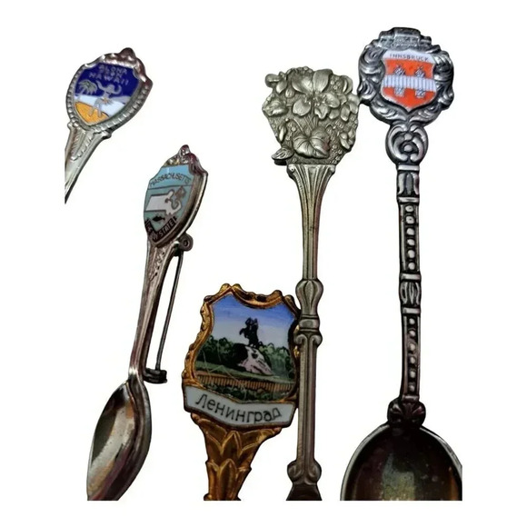 Vintage Mixed Lot Assorted Souvenir Spoons for Crafts Collectibles Repurpose‎ - Picture 4 of 11